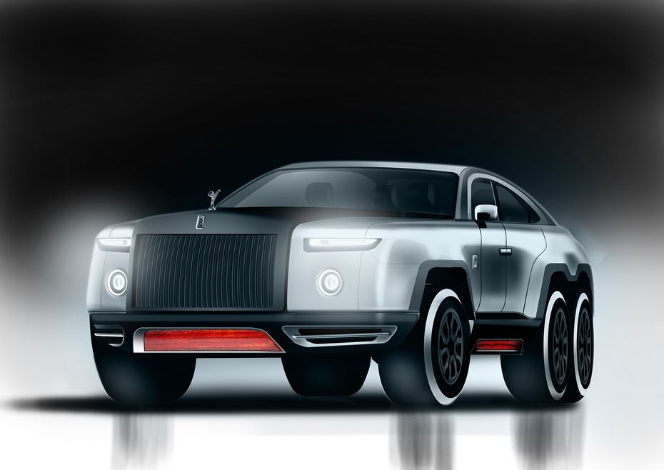 Дизайнеры представили шестиколесный Rolls-Royce