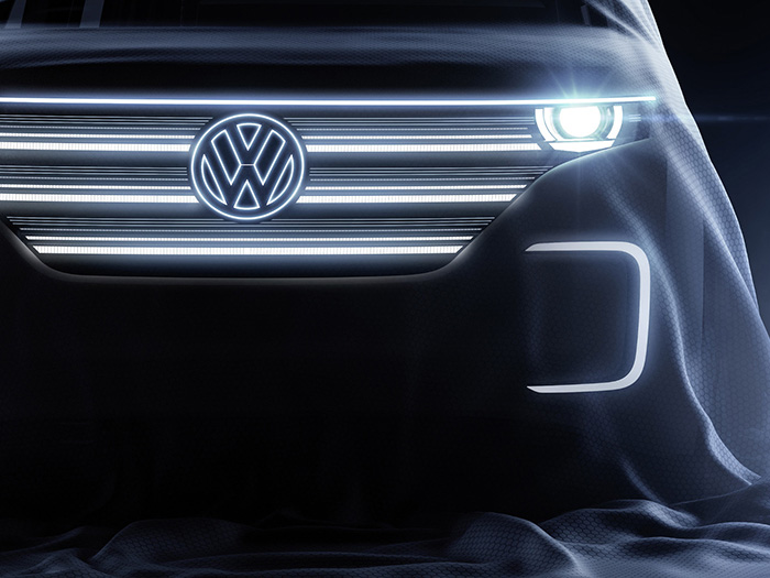 Volkswagen опубликовал первое изображение нового электромобиля