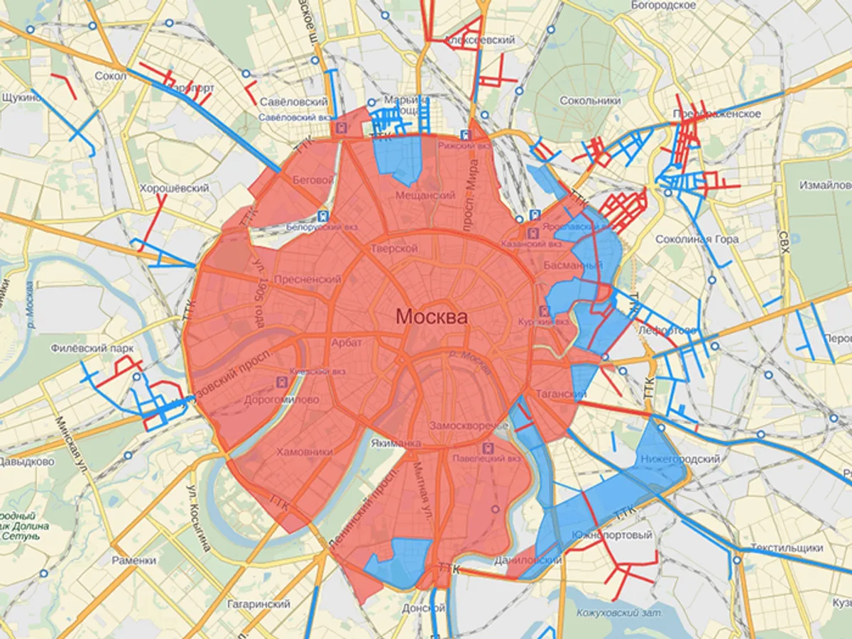 В Москве прошло масштабное расширение зоны платной парковки