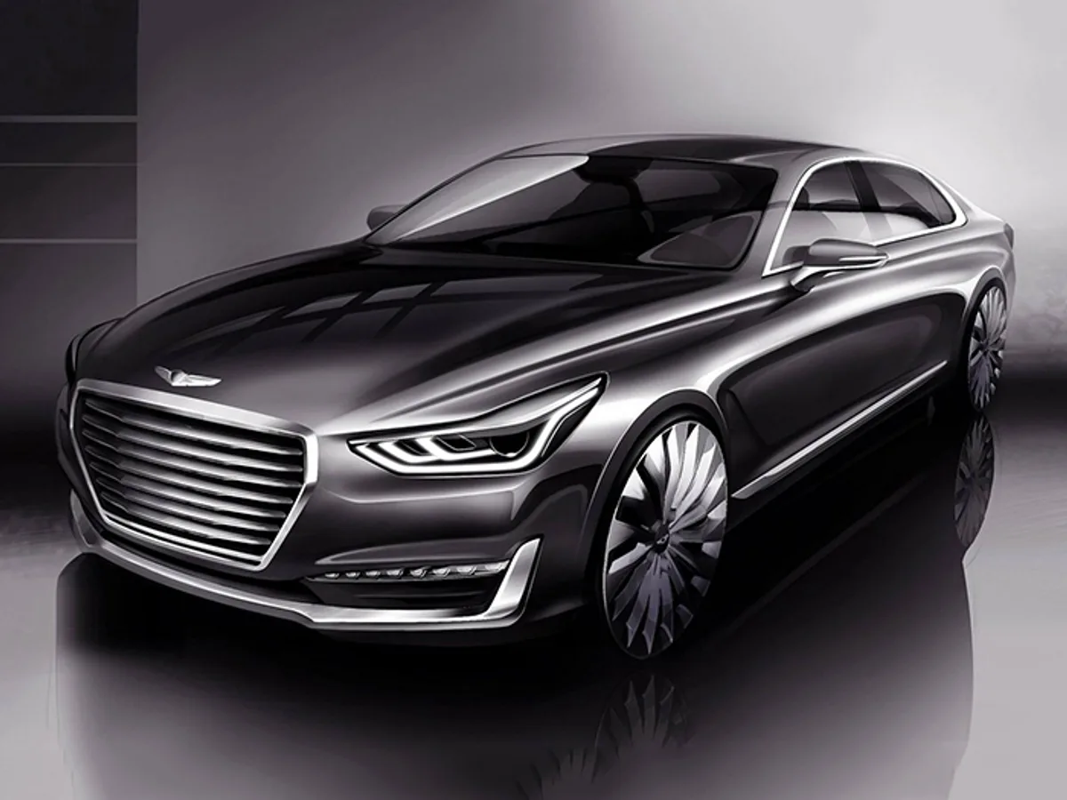 Hyundai показал первое изображение салона Genesis G90