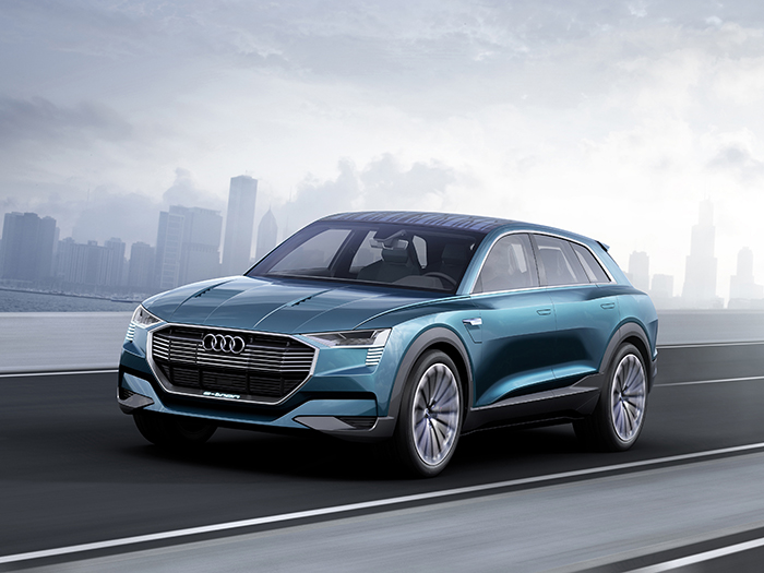 Audi представила электрическое купе-кроссовер e-tron Quattro