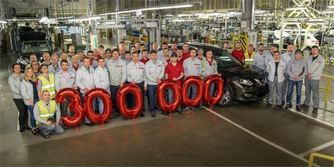 Российский завод Nissan выпустил 300 000 автомобилей