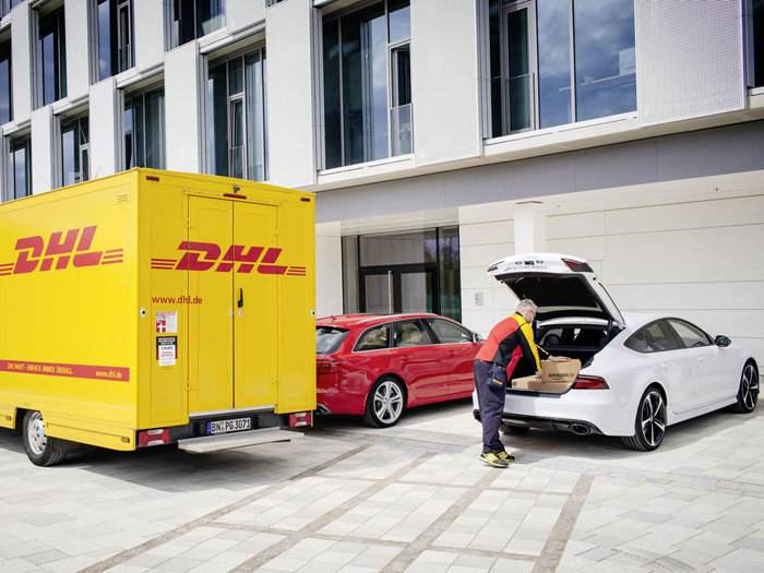 DHL доставит заказ прямо в багажник Audi