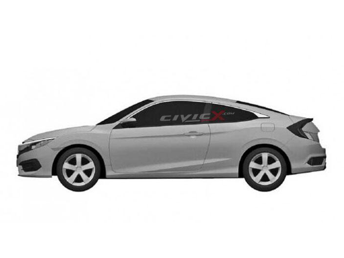Honda запатентовала облик нового седана и купе Civiс