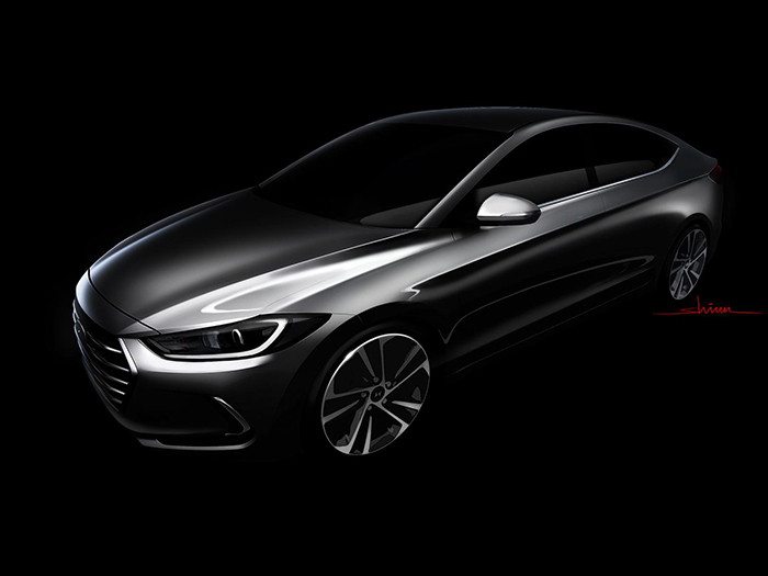 Hyundai показал первое изображение новой Elantra