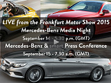 Все премьеры Mercedes-Benz и smart. Live-видео из Франкфурта